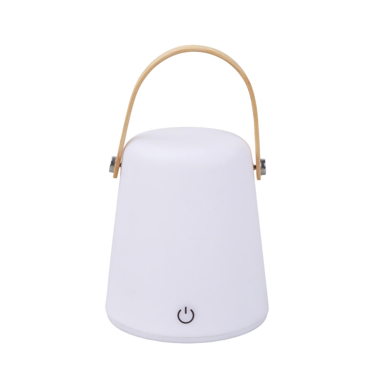 POCOline LED-Tischleuchte Isla weiß Kunststoff Bambus H/D: ca. 13,5x12 cm LED-Laterne_Isla - weiß (12,00/13,50cm) - POCOline