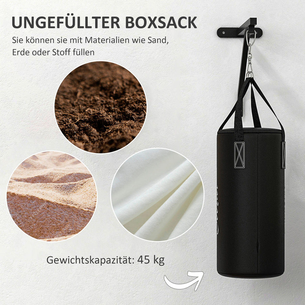 SPORTNOW Aufhängung für Sandsack schwarz Stahl B/H/L: ca. 30x90x30 cm Aufhängung für Sandsack - schwarz (30,00/30,00/90,00cm) - SPORTNOW