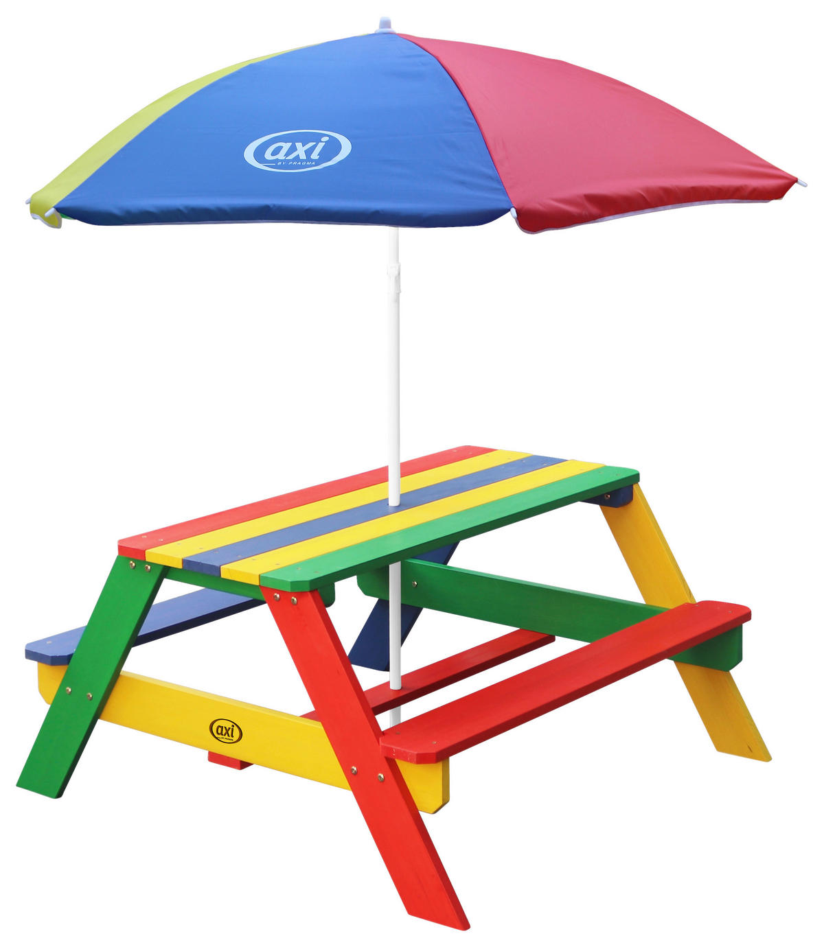 AXI Picknicktisch Nick bunt Holz B/H/L: ca. 98x49x95 cm Nick - bunt (95,00/98,00/49,00cm) - AXI
