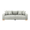 Big Sofa Alpha New hellgrau Microfaser B/H/T: ca. 244x85x112 cm Alpha New - hellgrau/buche (244,00/85,00/112,00cm)