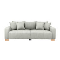 Big Sofa Alpha New hellgrau Microfaser B/H/T: ca. 244x85x112 cm Alpha New - hellgrau/buche (244,00/85,00/112,00cm)