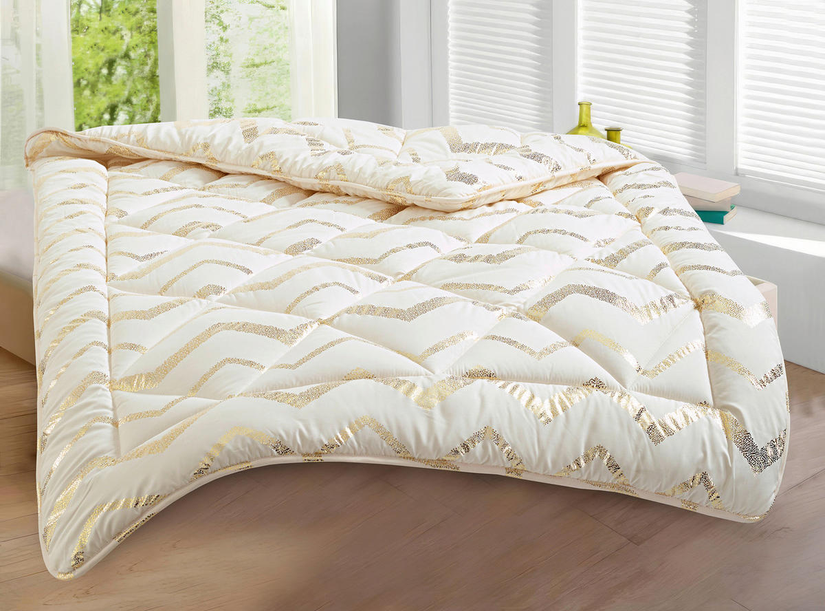 Steppbett Steppbett_Shine 135x200cm gold - gold/natur (135,00/200,00cm)