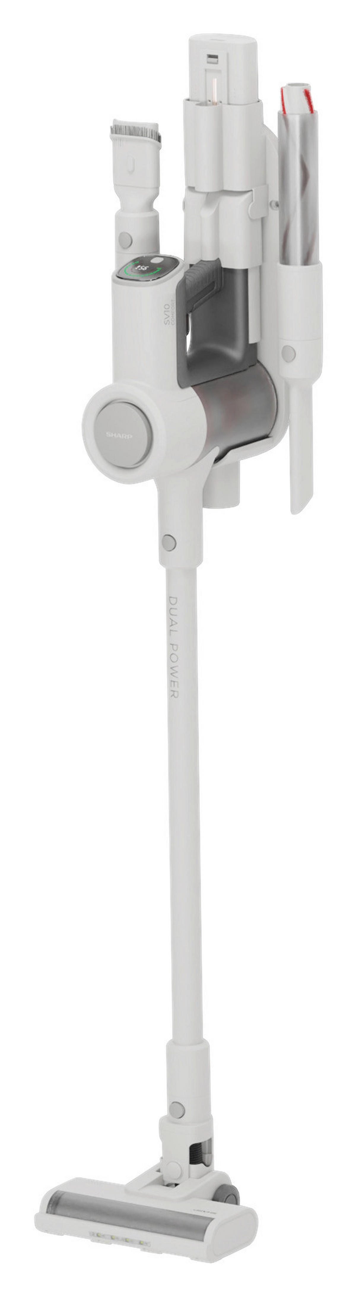 Sharp Handstaubsauger V-SV10MMAEU-W weiß Kunststoff Metall B/H/T: ca. 12x120,5x27 cm Handstaubsauger VC-SV10MMAEU-W - weiß (12,00/120,50/27,00cm) - Sharp