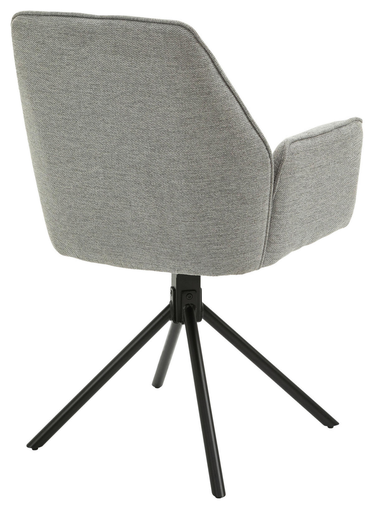 Stuhl BLAIR 2er-Set hellgrau schwarz Webstoff Metall B/H/T: ca. 57x89x61 cm BLAIR 2er-Set - hellgrau/schwarz (57,00/89,00/61,00cm) - byLIVING