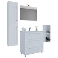 Waschplatz 5tlg-Schubo weiß B/H/T: ca. 80x86x46 cm 5tlg-Schubo - weiß (80,00/86,00/46,00cm) - VCM Möbel