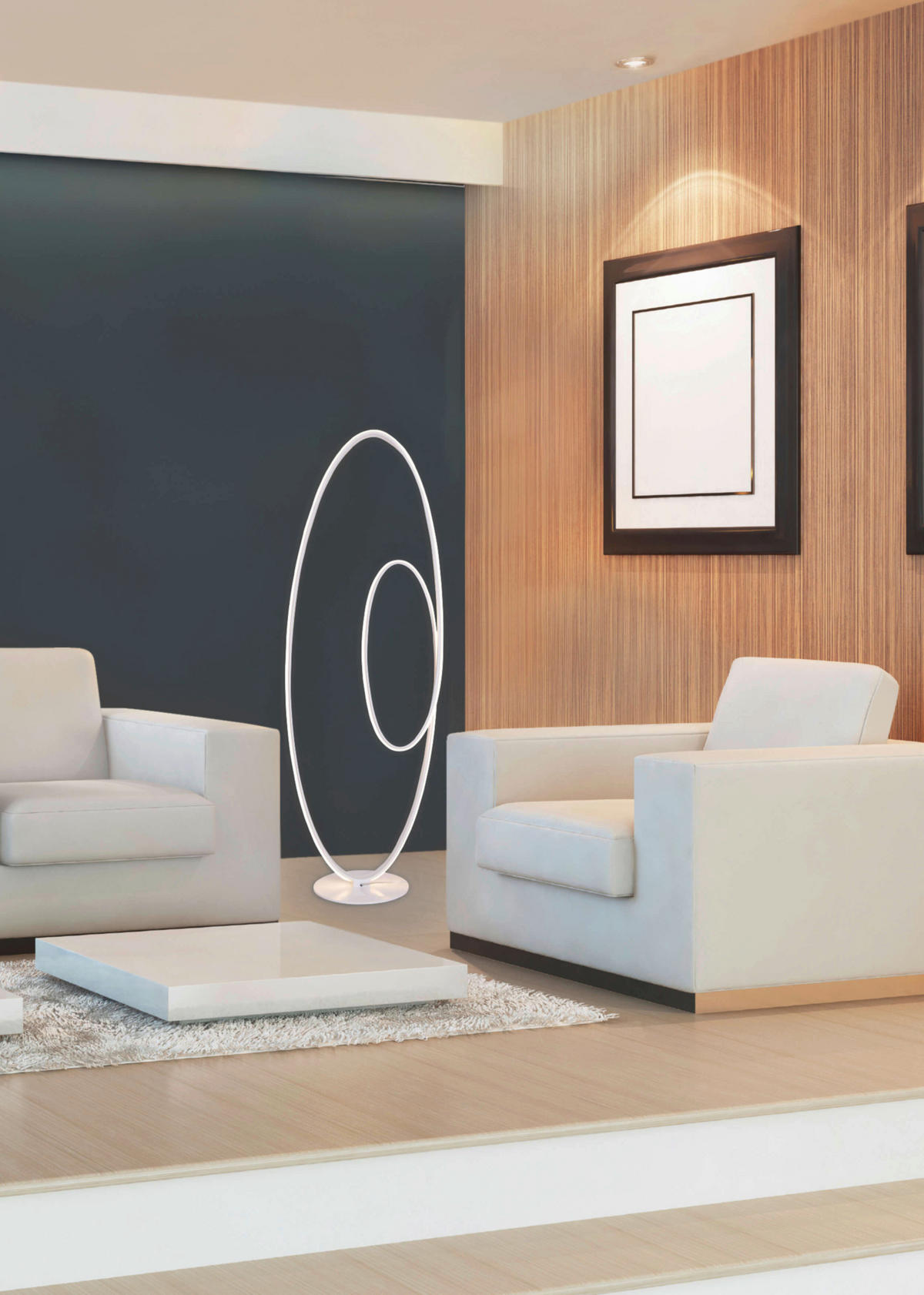 Näve Leuchten LED-Leuchten 2089923 weiß Kunststoff Metall B/H/T: ca. 25x120x40 cm 1 Brennstellen Odrive - weiß (25,00/120,00/40,00cm) - Näve Leuchten