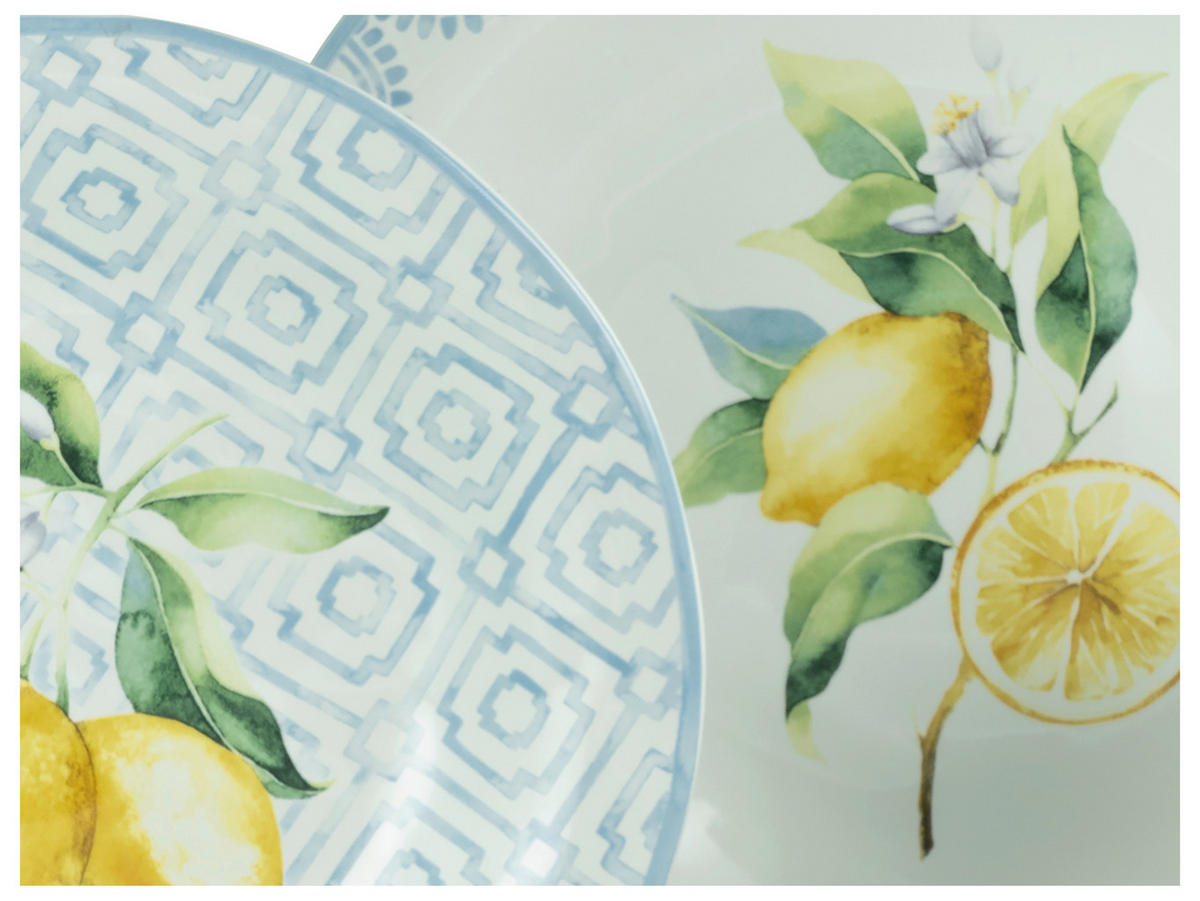 CreaTable Tafelservice Lemoncello bunt Steinzeug 12 tlg. Lemoncello - bunt - CreaTable
