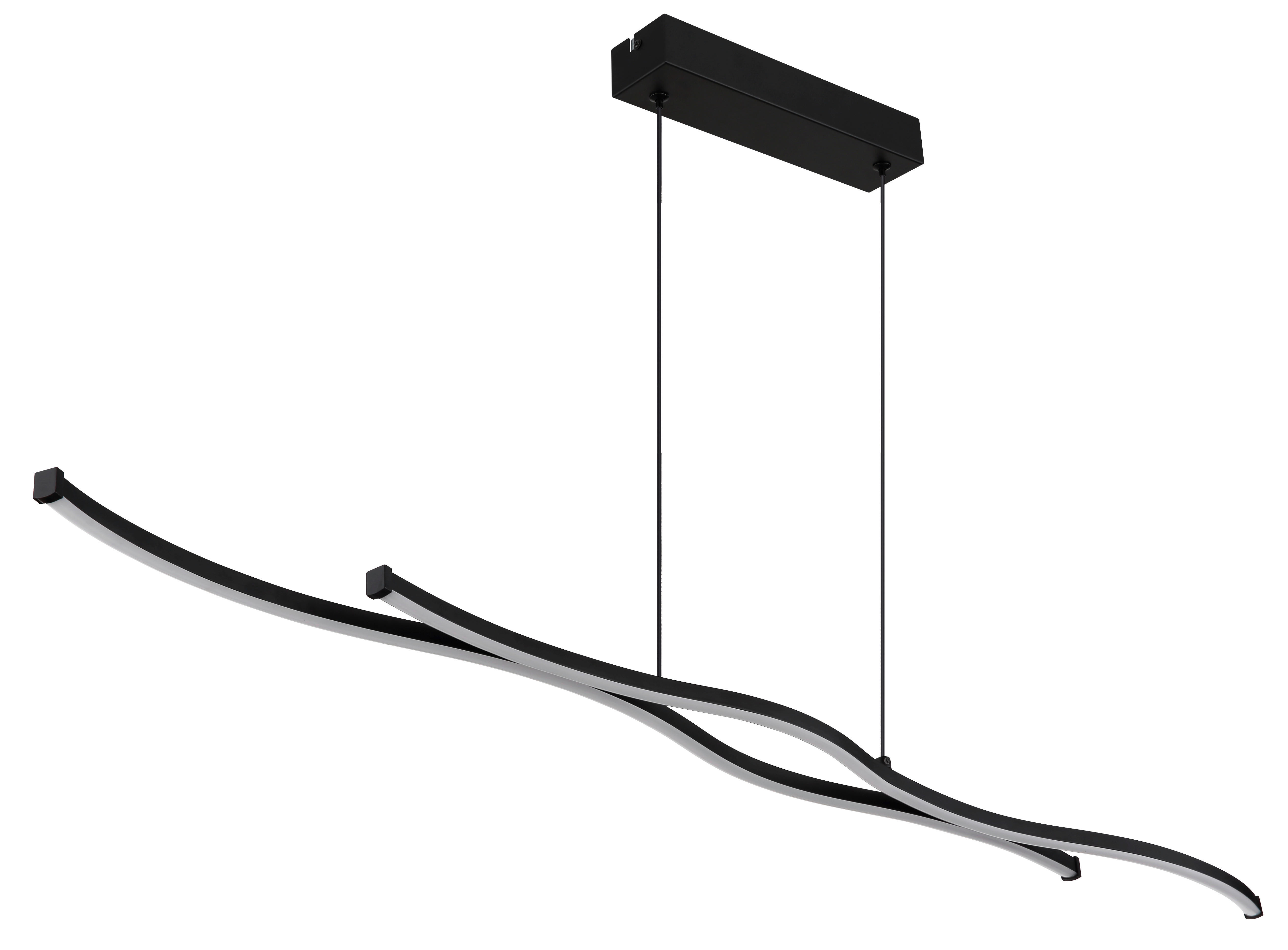 GLOBO LED-Pendelleuchte schwarz Aluminium Metall B/H/T: ca. 8,6x120x110,4 cm 1.0 Brennstellen BOYD - schwarz (8,60/120,00/110,40cm) - GLOBO