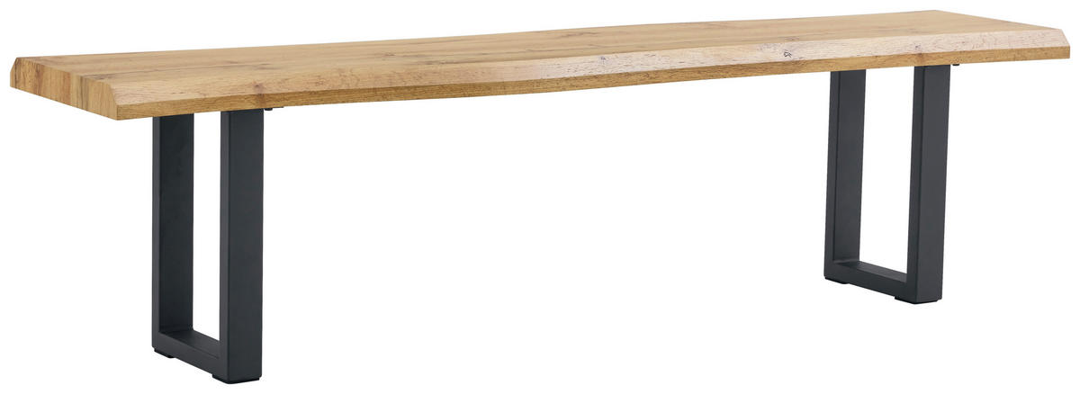 Bank Thea Eiche Wild MDF B/H/T: ca. 180x46x40 cm Thea - Eiche/schwarz (180,00/46,00/40,00cm)
