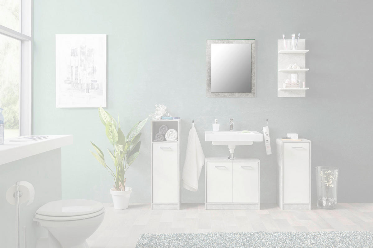 Wandspiegel Madeira Beton Optik B/H: ca. 57x69 cm Madeira - (57,00/69,00cm)