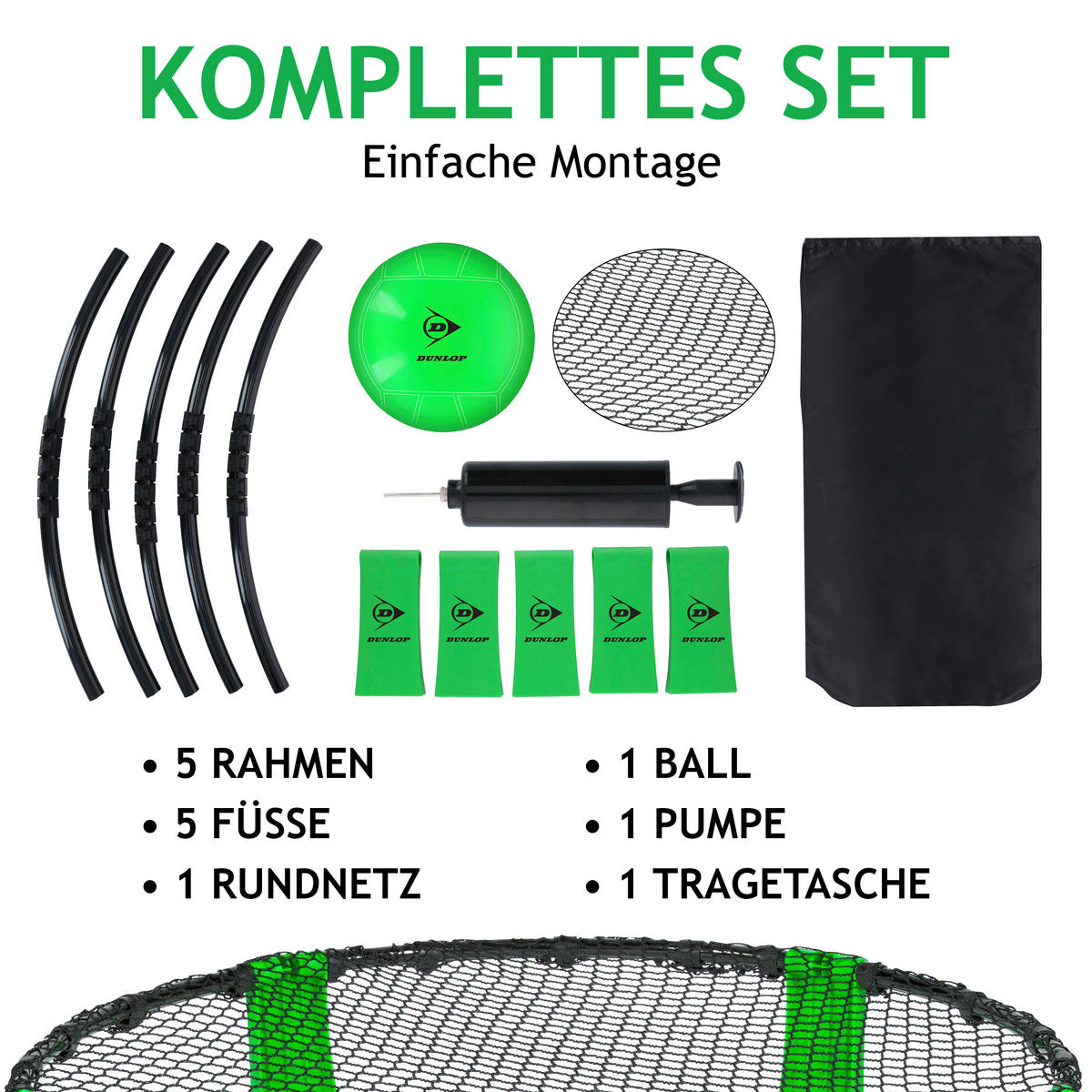 Dunlop Spyderball Set grün B/H/L: ca. 90x20x90 cm Spyderballset_4tlg. - grün (90,00/90,00/20,00cm) - Dunlop