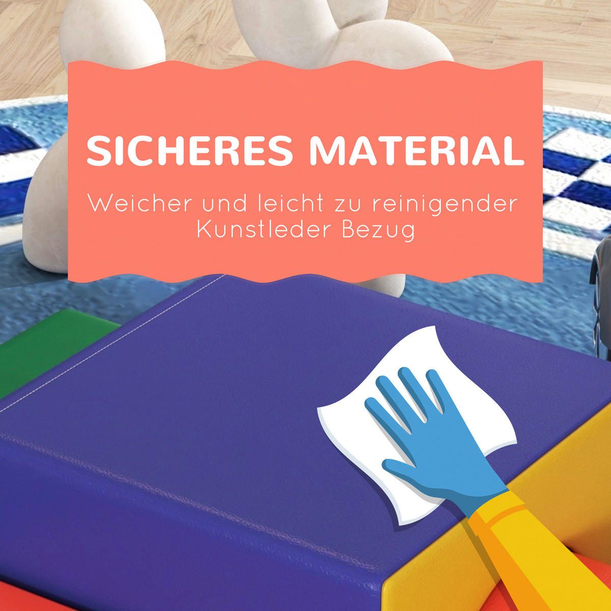 HOMCOM Bausteinset B/H/L: ca. 50x39x150 cm Bausteinset - multicolor (150,00/50,00/39,00cm) - HOMCOM