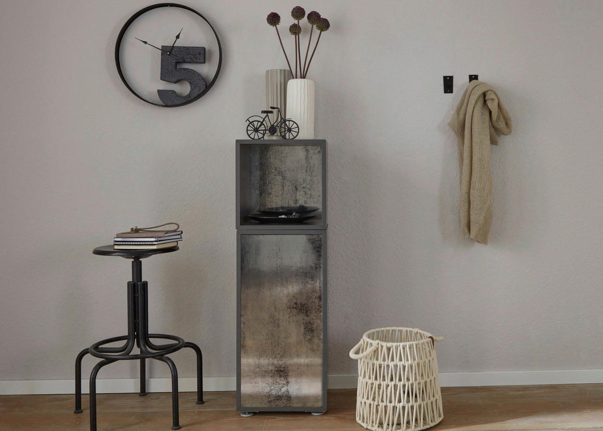 d-c-fix Klebefolie Metallic anthrazit Vintage B/L: ca. 45x150 cm Klebefolie_d-c-fix_F3470034 - anthrazit (45,00/150,00cm) - d-c-fix
