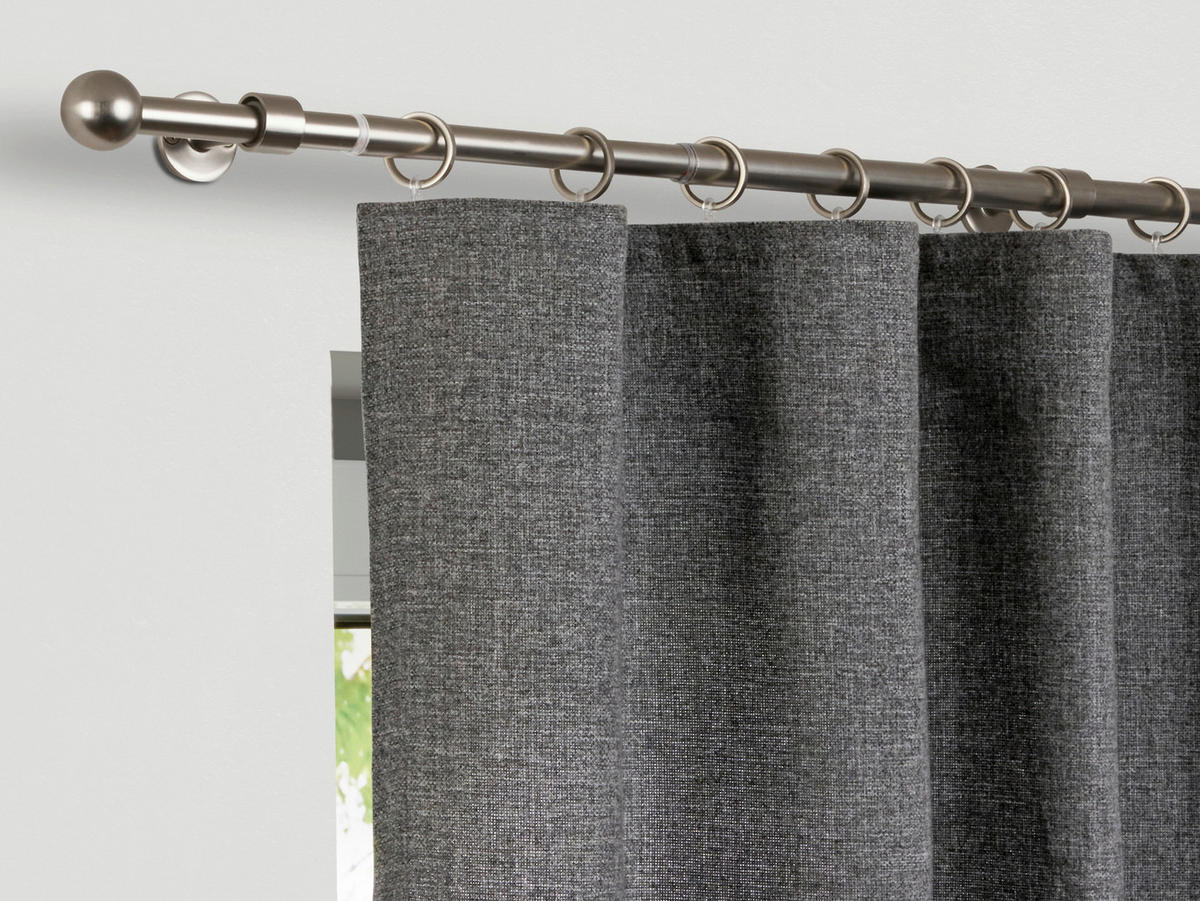Stilgarnituren Edelstahloptik Metall L: ca. 400 cm ausziehbar von ca. 210 bis 400 cm 1.0 Läufe Teleskopgarnitur_2in1 - Edelstahloptik (400,00cm) - ondeco