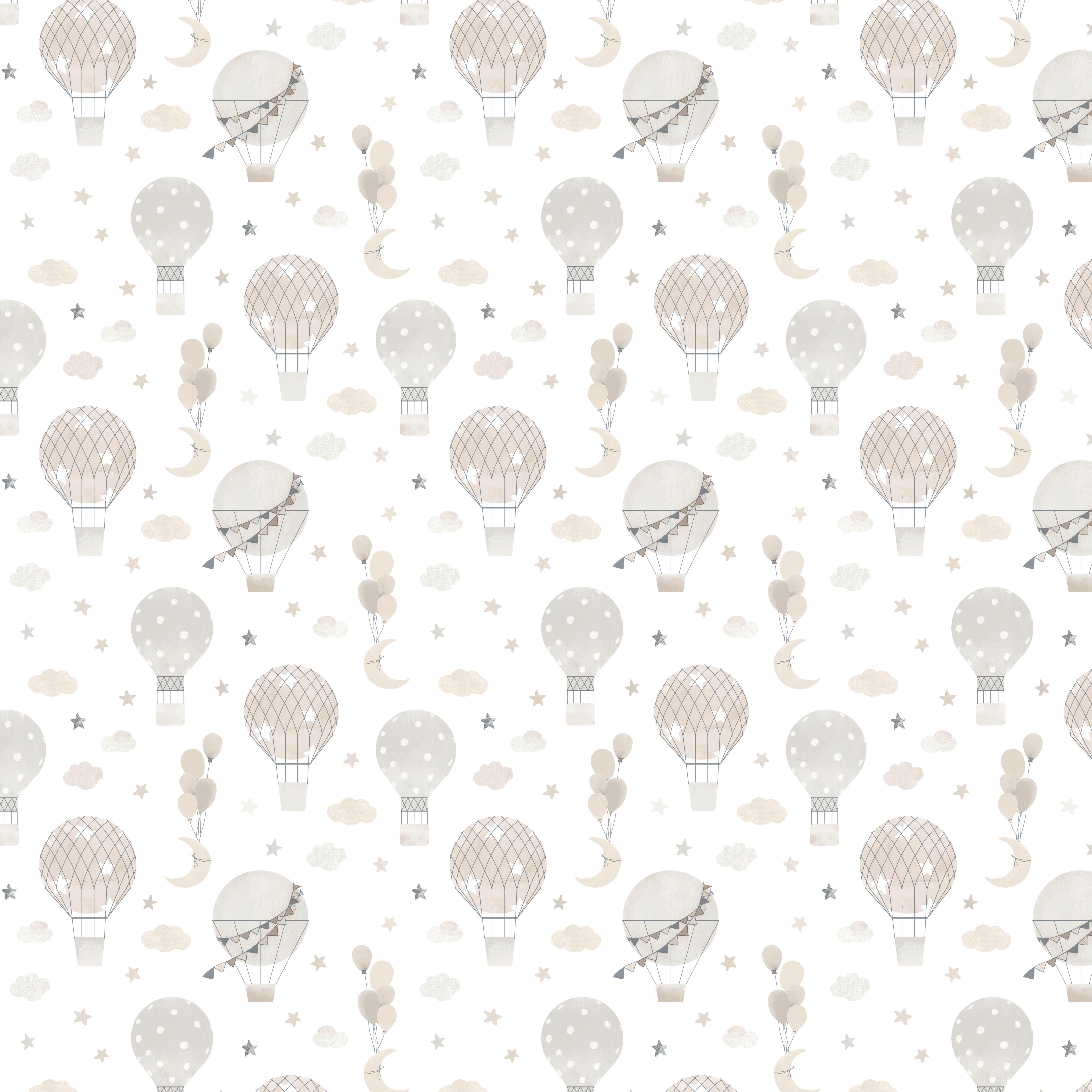 UGEPA Papiertapete Luftballons beige B/L: ca. 0,53x10 cm Papiertapete_B27007 - beige (0,53/10,00cm) - UGEPA