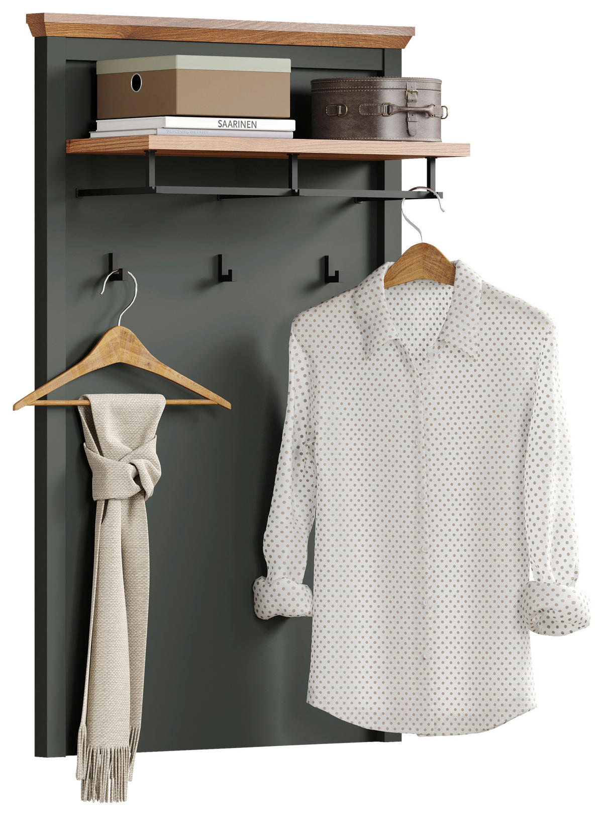 Garderobenpaneel Stanton tannengrün Eiche Evoke Coast Nachbildung B/H/T: ca. 77x123x28 cm Stanton - Eiche/tannengrün (77,00/123,00/28,00cm)