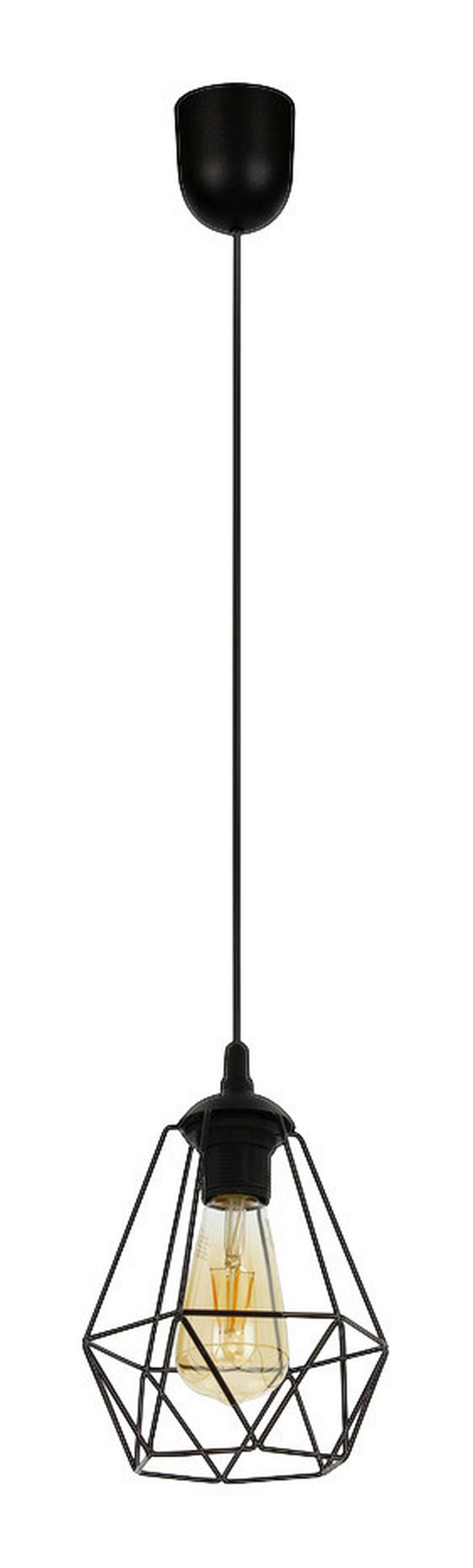 SPOT Light Pendelleuchte Emerald schwarz Metall L/D: ca. 110x17 cm E27 1 Brennstellen Pendelleuchte_Emerald - schwarz (17,00cm) - SPOT Light