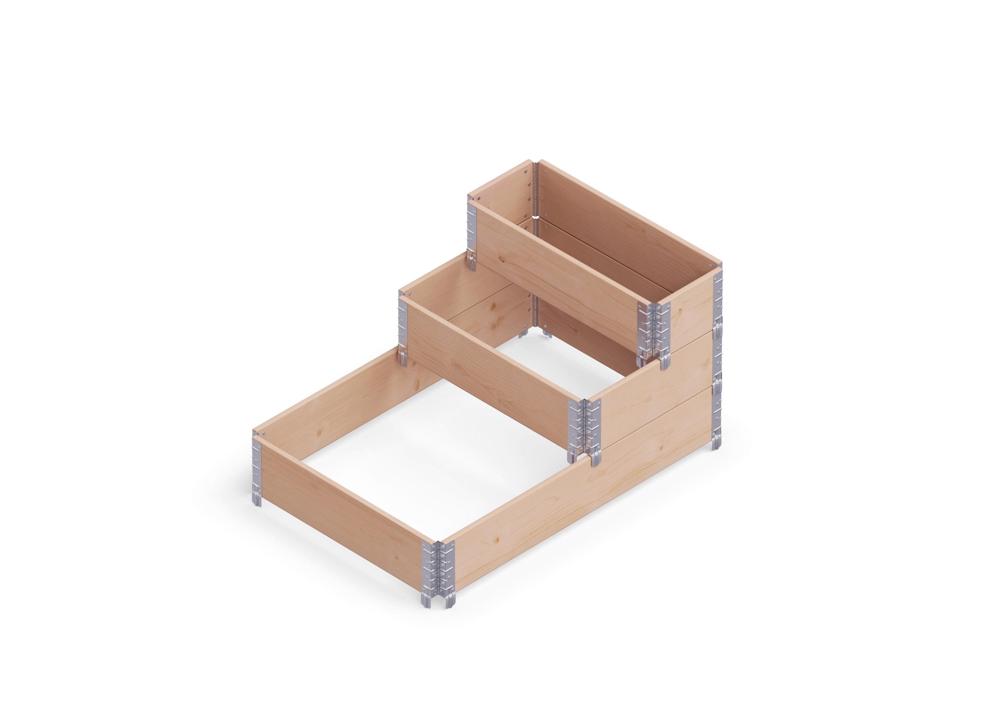 UPYARD Stufenbeet INDUSTRIAL braun Holz B/L: ca. 30x80 cm INDUSTRIAL - braun (30,00/80,00cm) - UPYARD