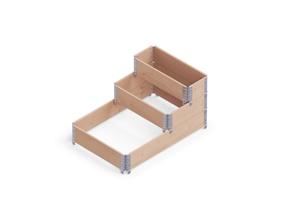 UPYARD Stufenbeet INDUSTRIAL braun Holz B/L: ca. 30x80 cm INDUSTRIAL - braun (30,00/80,00cm) - UPYARD