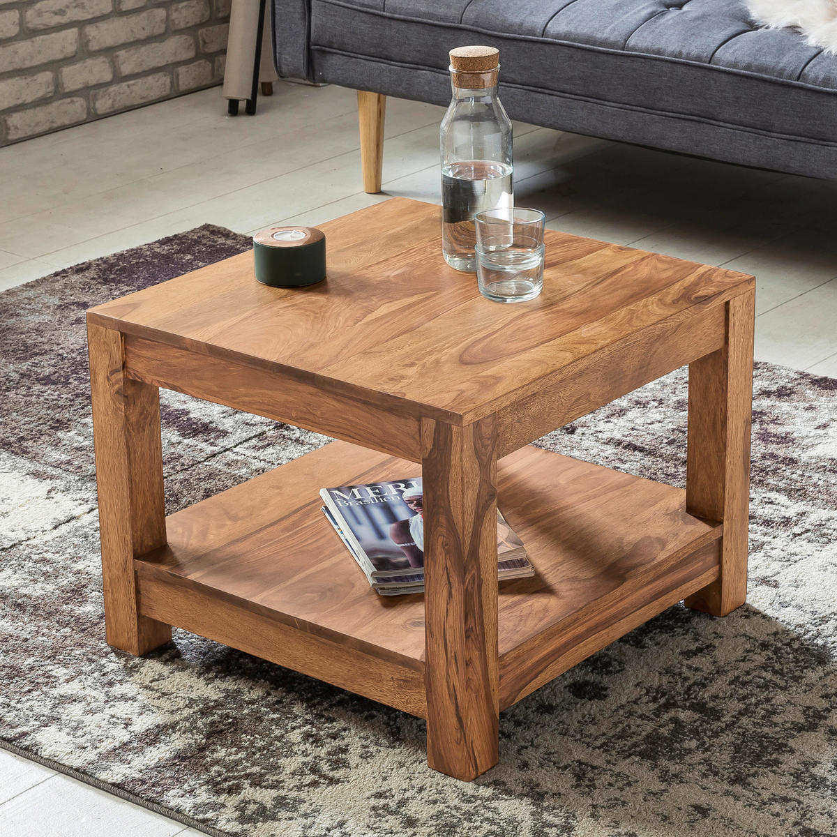 Couchtisch natur B/H/T: ca. 60x45x60 cm Couchtisch - natur (60,00/45,00/60,00cm) - Wohnling