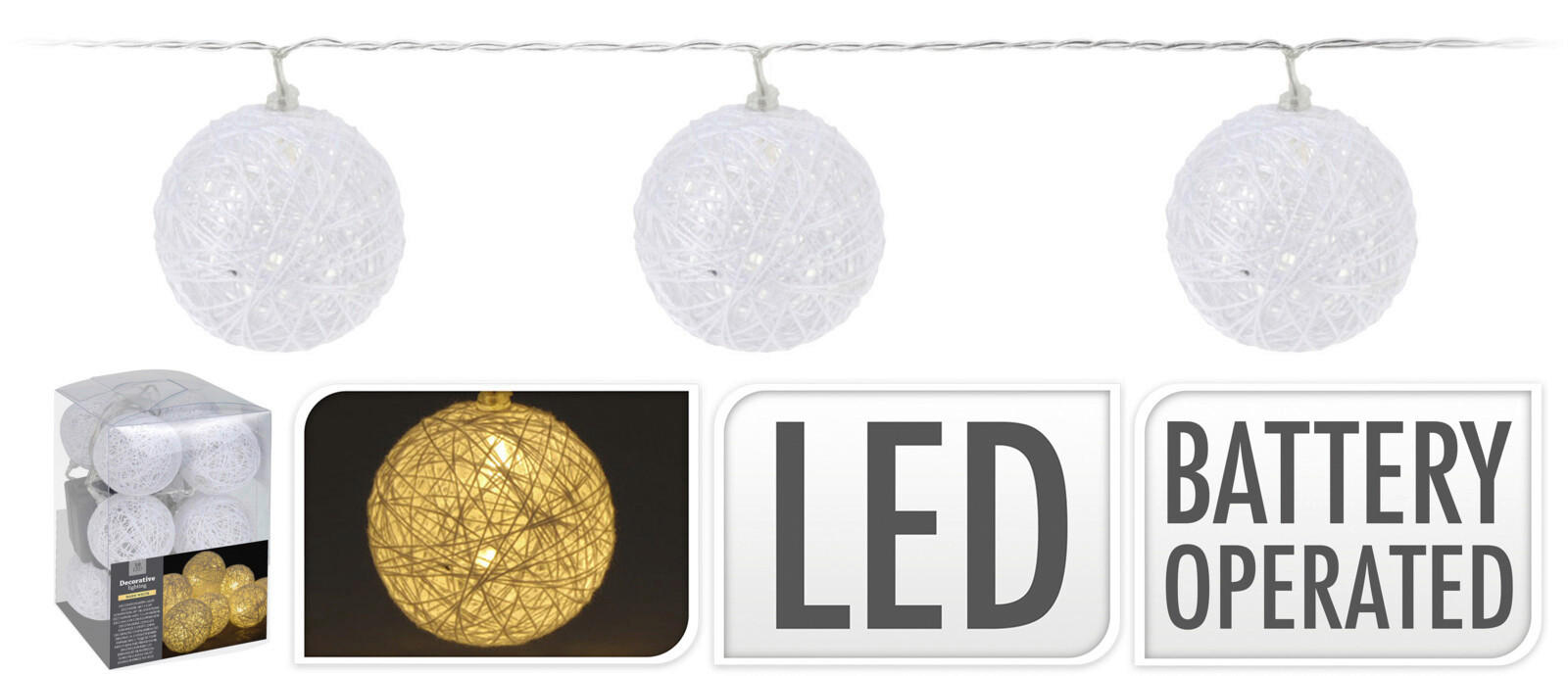 Lichterkette LED-Lichterkette_Bälle_10er