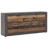 Kommode LUNEA Eiche Matera Nachbildung Eiche Old Wood Nachbildung B/H/T: ca. 180x86x41,7 cm LUNEA - Eiche (180,00/86,00/41,70cm) - WIPMEB