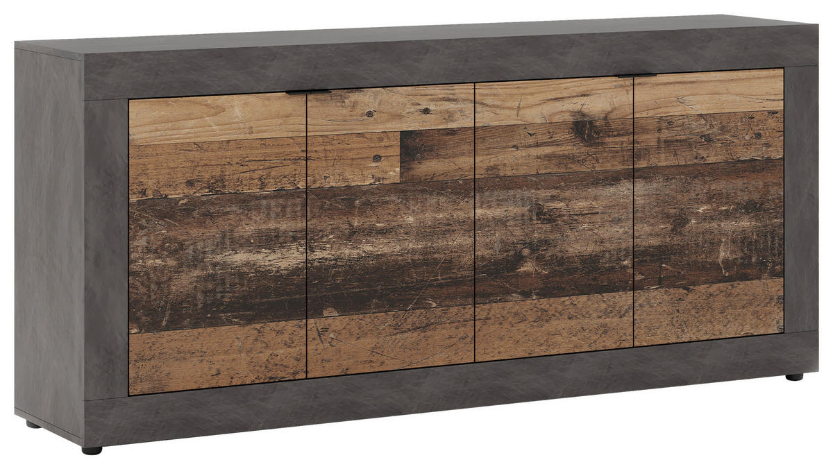 Kommode LUNEA Eiche Matera Nachbildung Eiche Old Wood Nachbildung B/H/T: ca. 180x86x41,7 cm LUNEA - Eiche (180,00/86,00/41,70cm) - WIPMEB