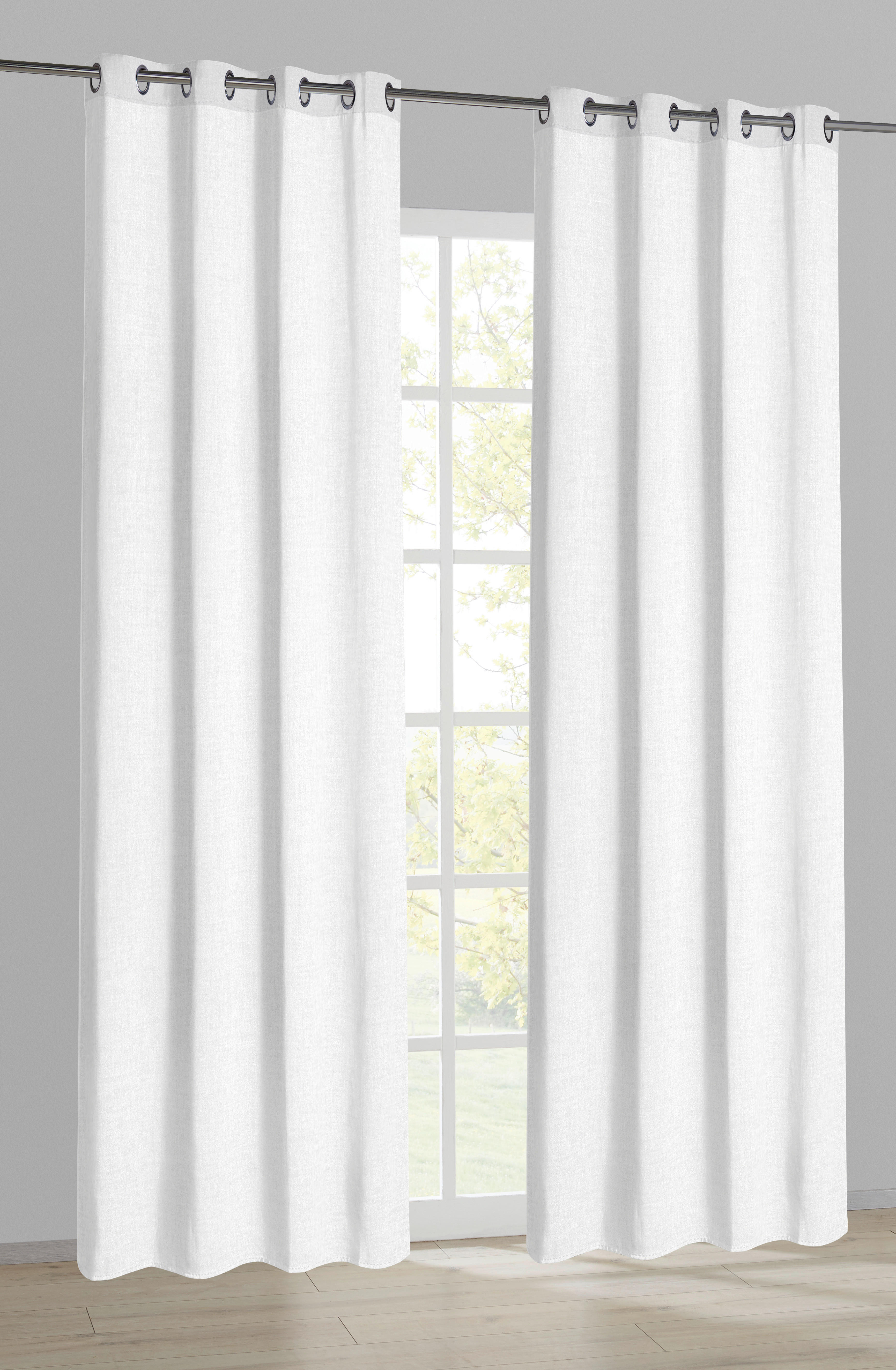 Ösenvorhang Cleo weiß B/L: ca. 140x240 cm Cleo - weiß (140,00/240,00cm) - POCOline