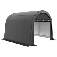 Outsunny Gartenhaus grau B/H/L: ca. 300x300x235 cm Gerätehaus - grau (235,00/300,00/300,00cm) - Outsunny