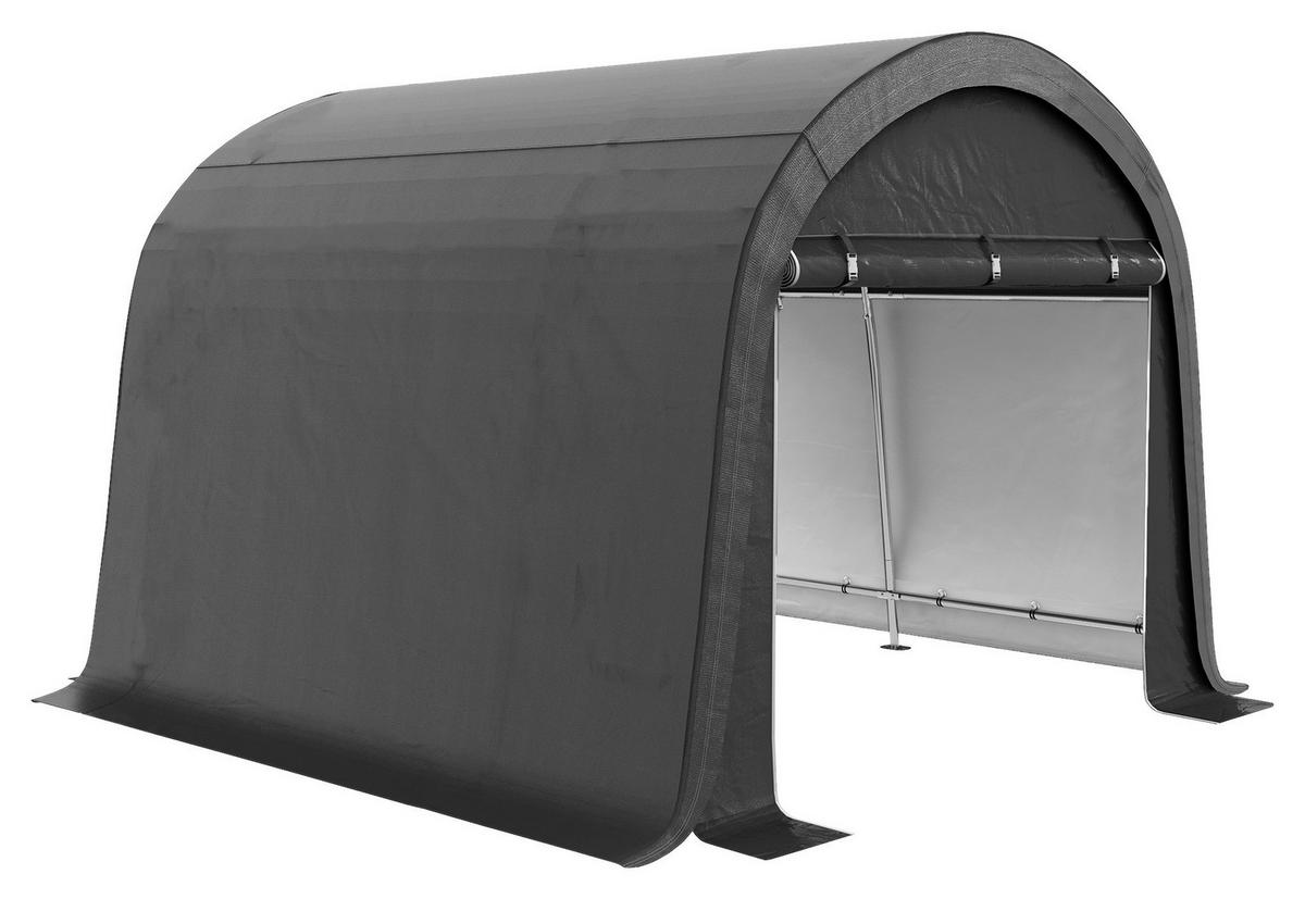 Outsunny Gartenhaus grau B/H/L: ca. 300x300x235 cm Gerätehaus - grau (235,00/300,00/300,00cm) - Outsunny