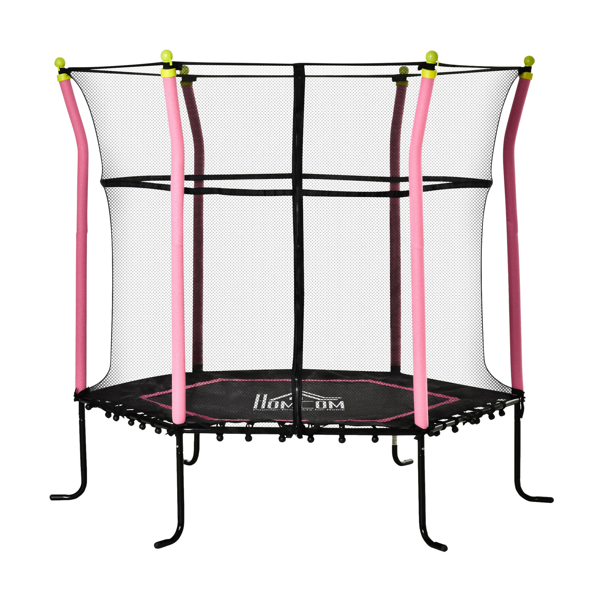 HOMCOM Trampolin rosa B/H/L: ca. 160x160x163,5 cm günstig online kaufen