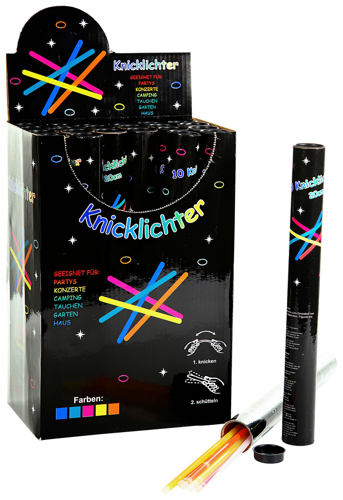 Knicklichter sortiert L: ca. 26 cm Knicklichter_10erSet - sortiert (26,00cm)