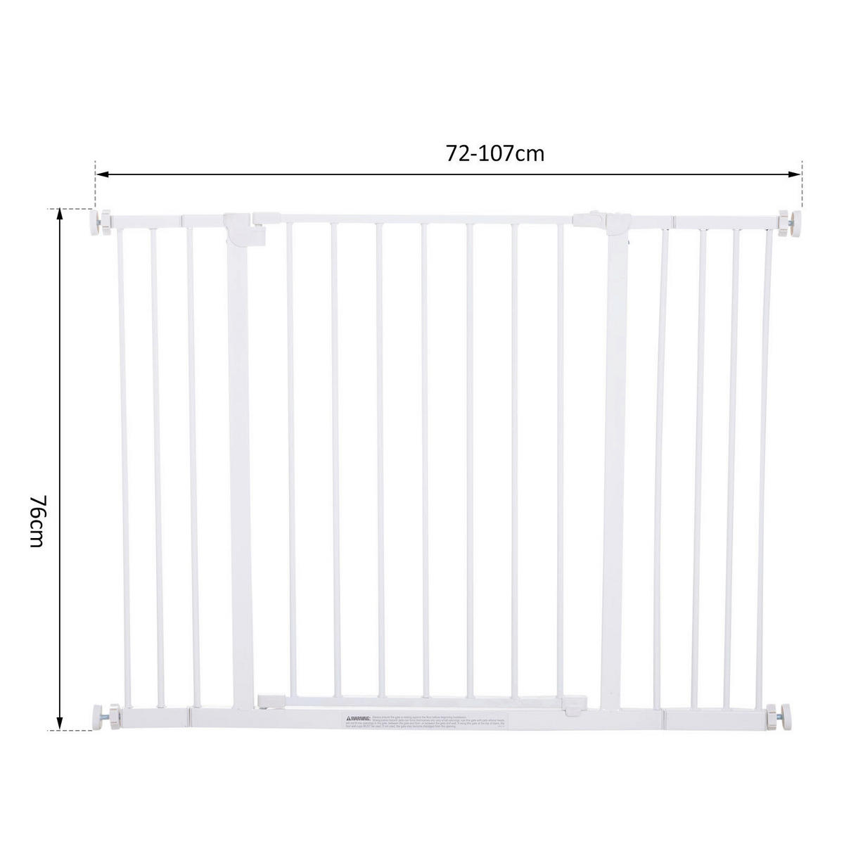 PawHut Türschutzgitter weiß Kunststoff B/H/T: ca. 107x76x4 cm Türschutzgitter - weiß (107,00/76,00/4,00cm) - PawHut