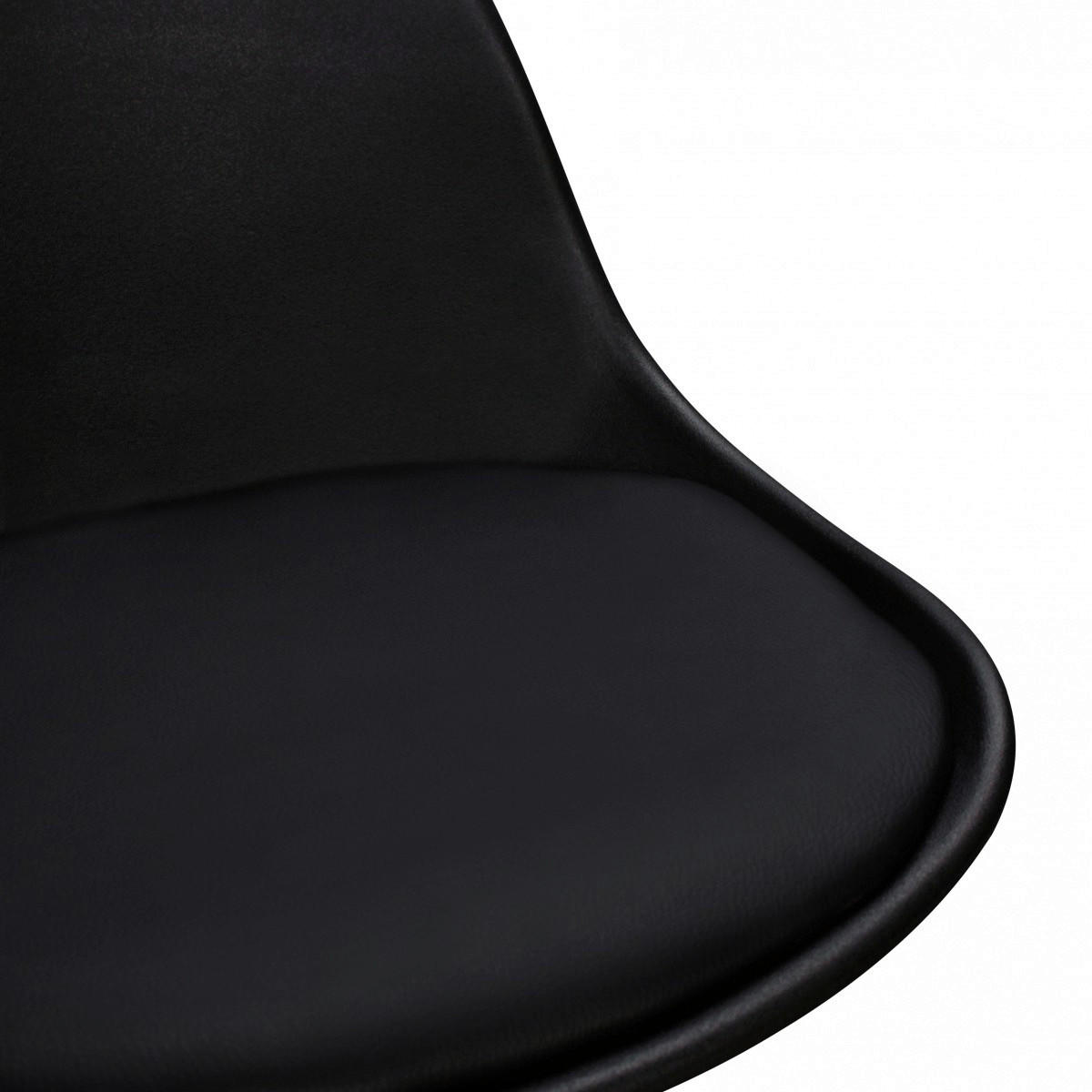 Barhocker schwarz Chrom Kunstleder Metall B/H/T: ca. 40x104x40 cm Barhocker - schwarz/Chrom (40,00/104,00/40,00cm) - Amstyle
