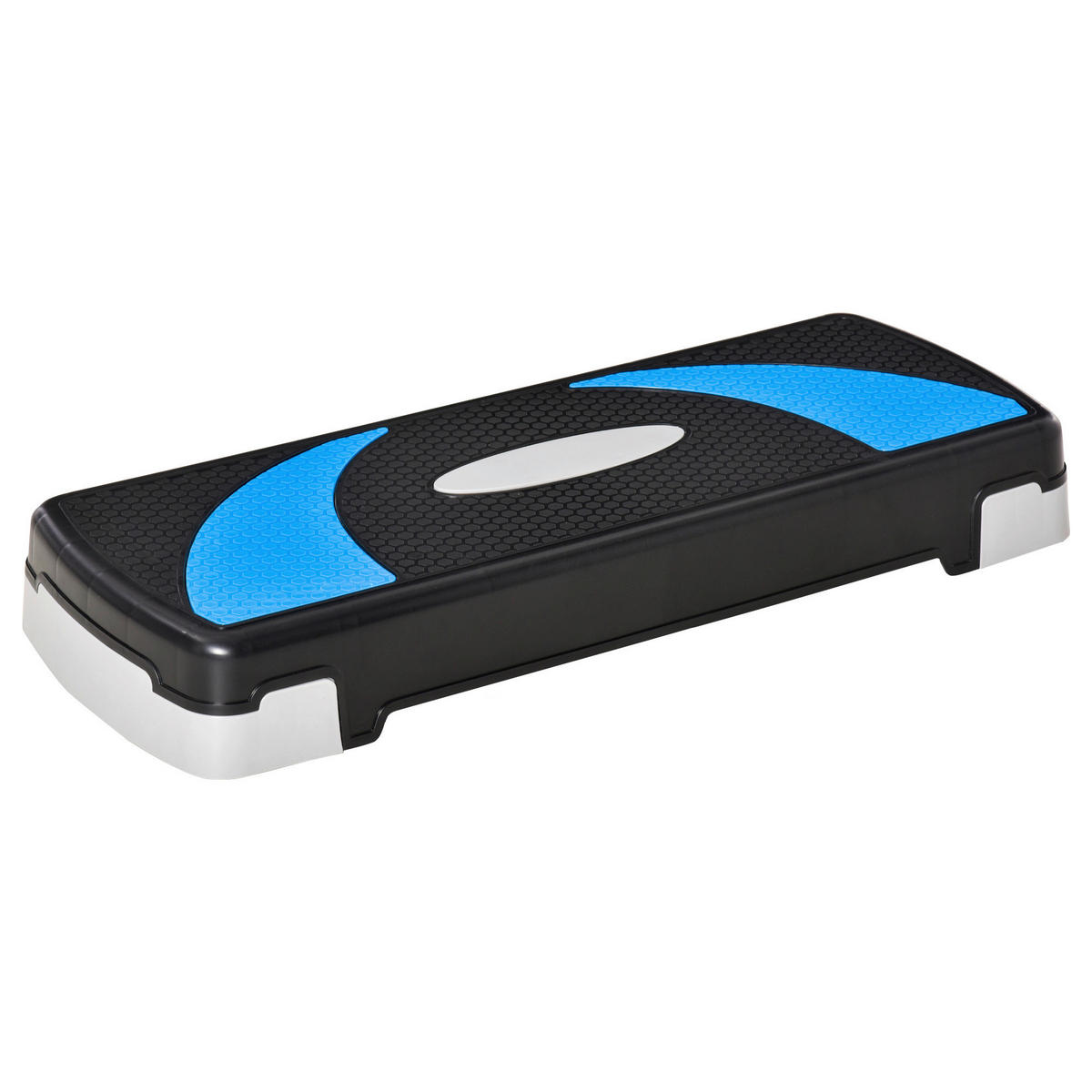 HOMCOM Steppbrett schwarz Kunststoff B/H/L: ca. 31x20x80 cm Steppbrett - hellblau/schwarz (80,00/31,00/20,00cm) - HOMCOM