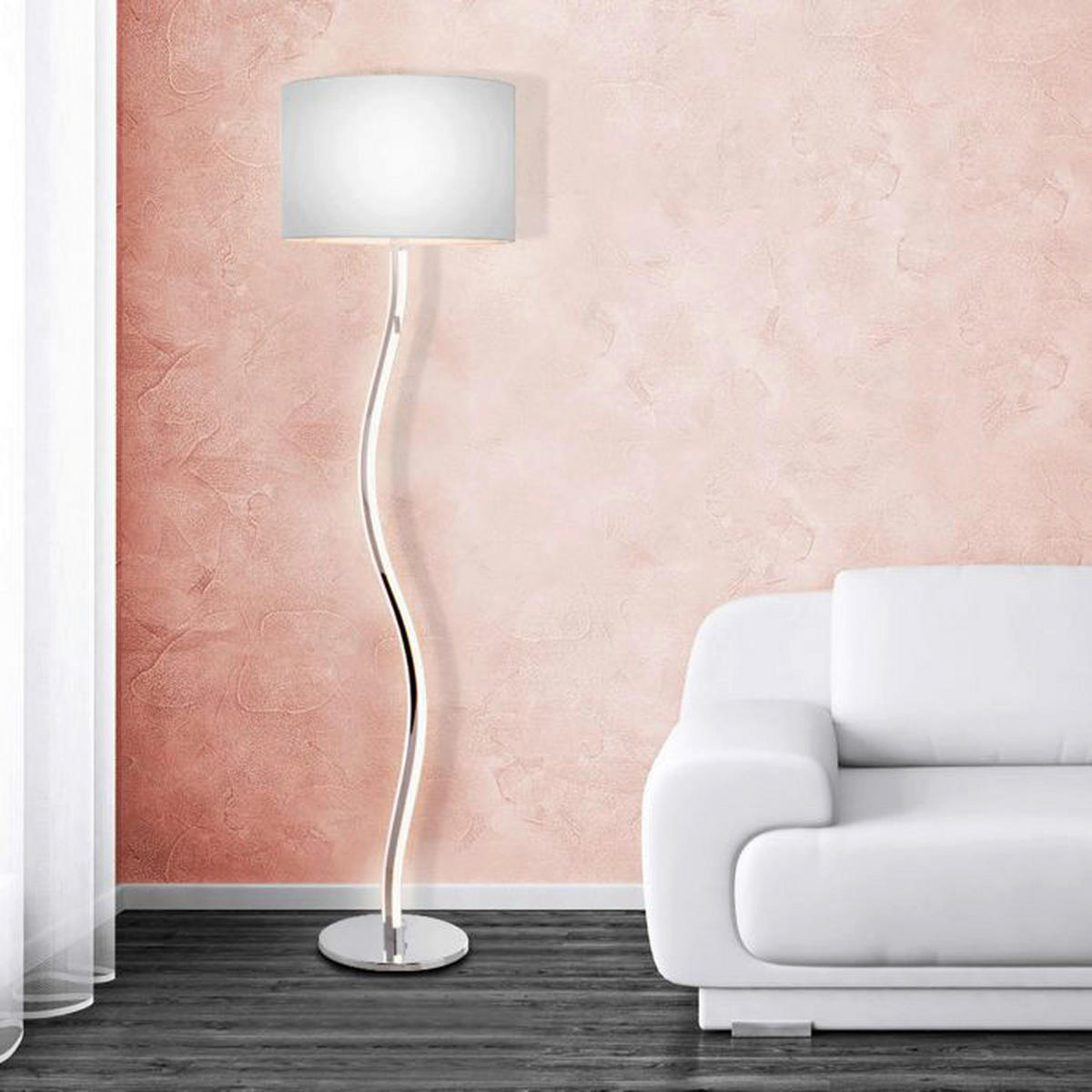 Näve Leuchten LED Stehleuchte NV2065423 weiß Aluminium H/D: ca. 163x40 cm 2 Brennstellen Aurelia - weiß (40,00/163,00cm) - Näve Leuchten
