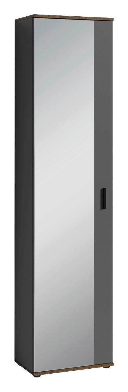 Hochschrank JAKOB schwarz schwarz B/H/T: ca. 49x196x30 cm JAKOB - schwarz (49,00/196,00/30,00cm) - byLIVING