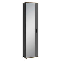 Hochschrank JAKOB schwarz schwarz B/H/T: ca. 49x196x30 cm JAKOB - schwarz (49,00/196,00/30,00cm) - byLIVING