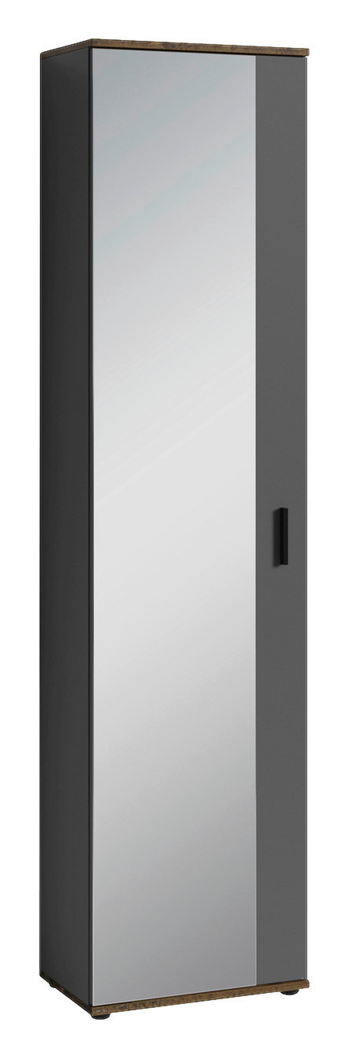 Hochschrank JAKOB schwarz schwarz B/H/T: ca. 49x196x30 cm JAKOB - schwarz (49,00/196,00/30,00cm) - byLIVING