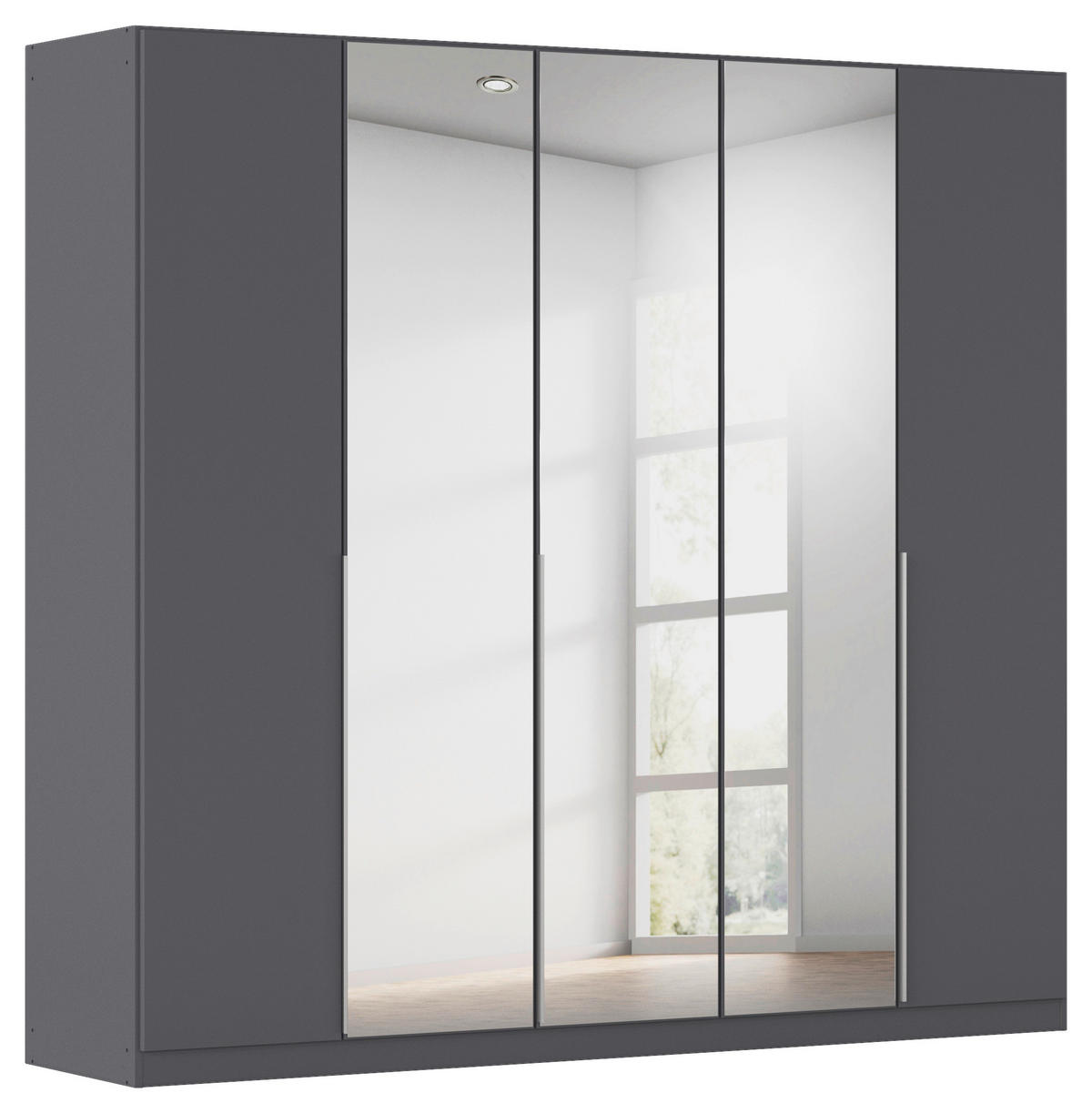 Kleiderschrank Alabama grau B/H/T: ca. 225x210x54 cm Alabama - Alu/grau (225,00/210,00/54,00cm)