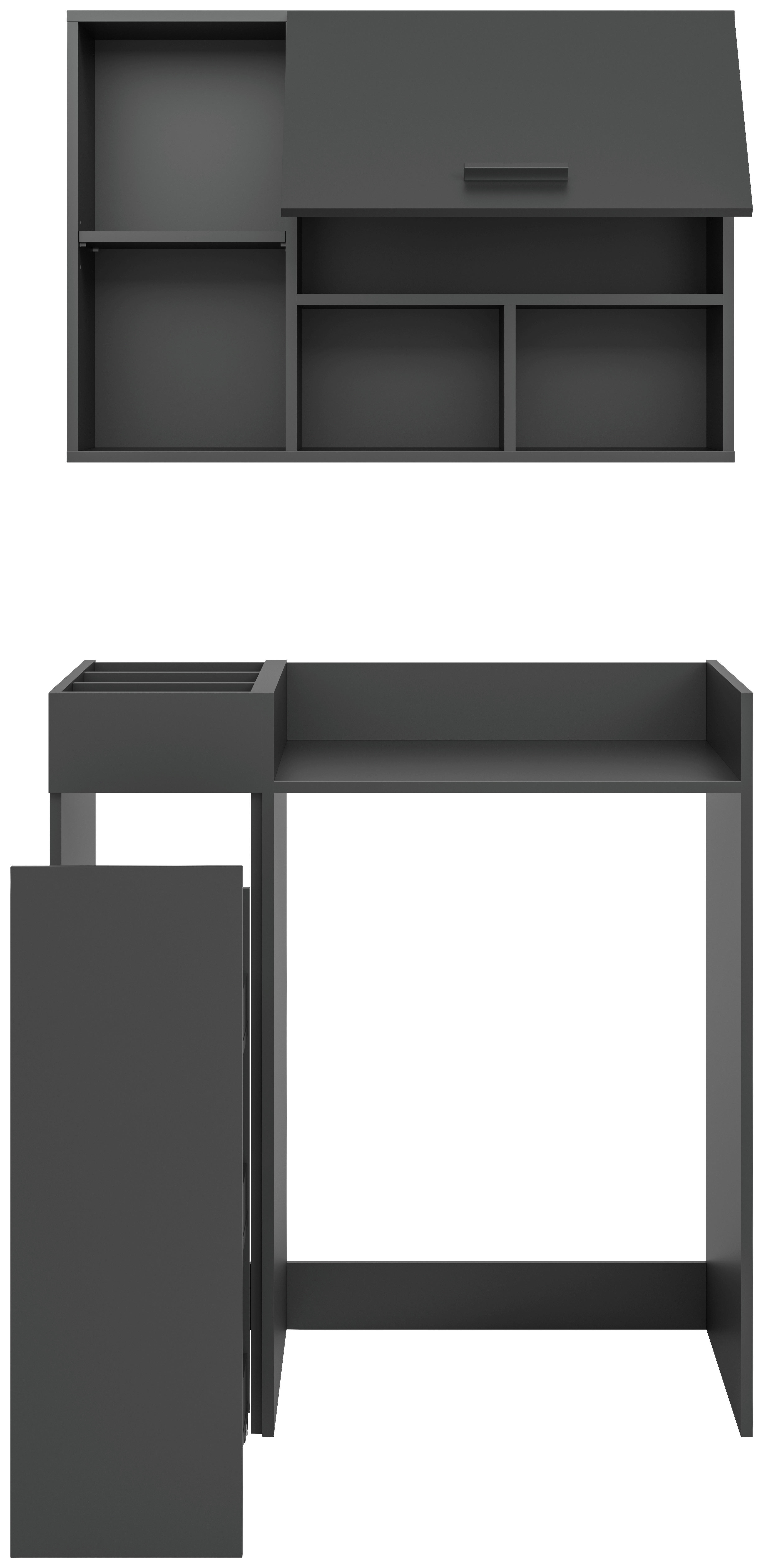 Waschmaschinenumbauschrank Free anthrazit B/H/T: ca. 95x195x60 cm Free - anthrazit (95,00/195,00/60,00cm) - xonox.home