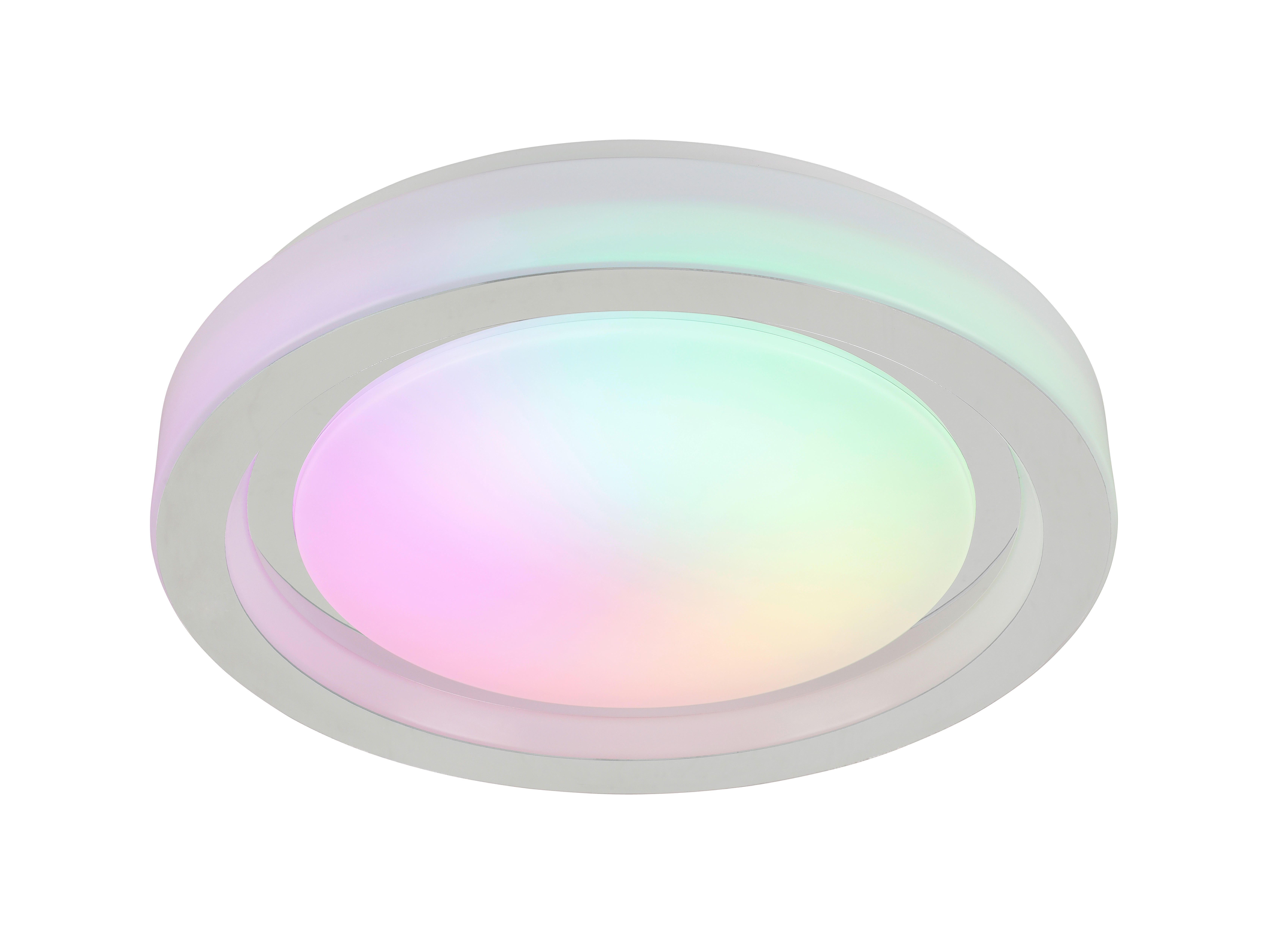 LED-Deckenleuchte weiß Metall Kunststoff H/D: ca. 8x38 cm 1 Brennstellen LED-Deckenleuchte_Rainbow - weiß (38,00/8,00cm)