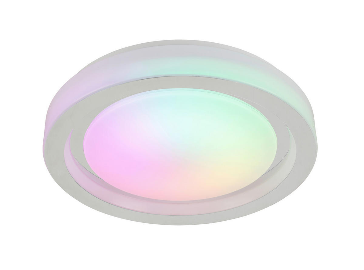 LED-Deckenleuchte weiß Metall Kunststoff H/D: ca. 8x38 cm 1 Brennstellen LED-Deckenleuchte_Rainbow - weiß (38,00/8,00cm)