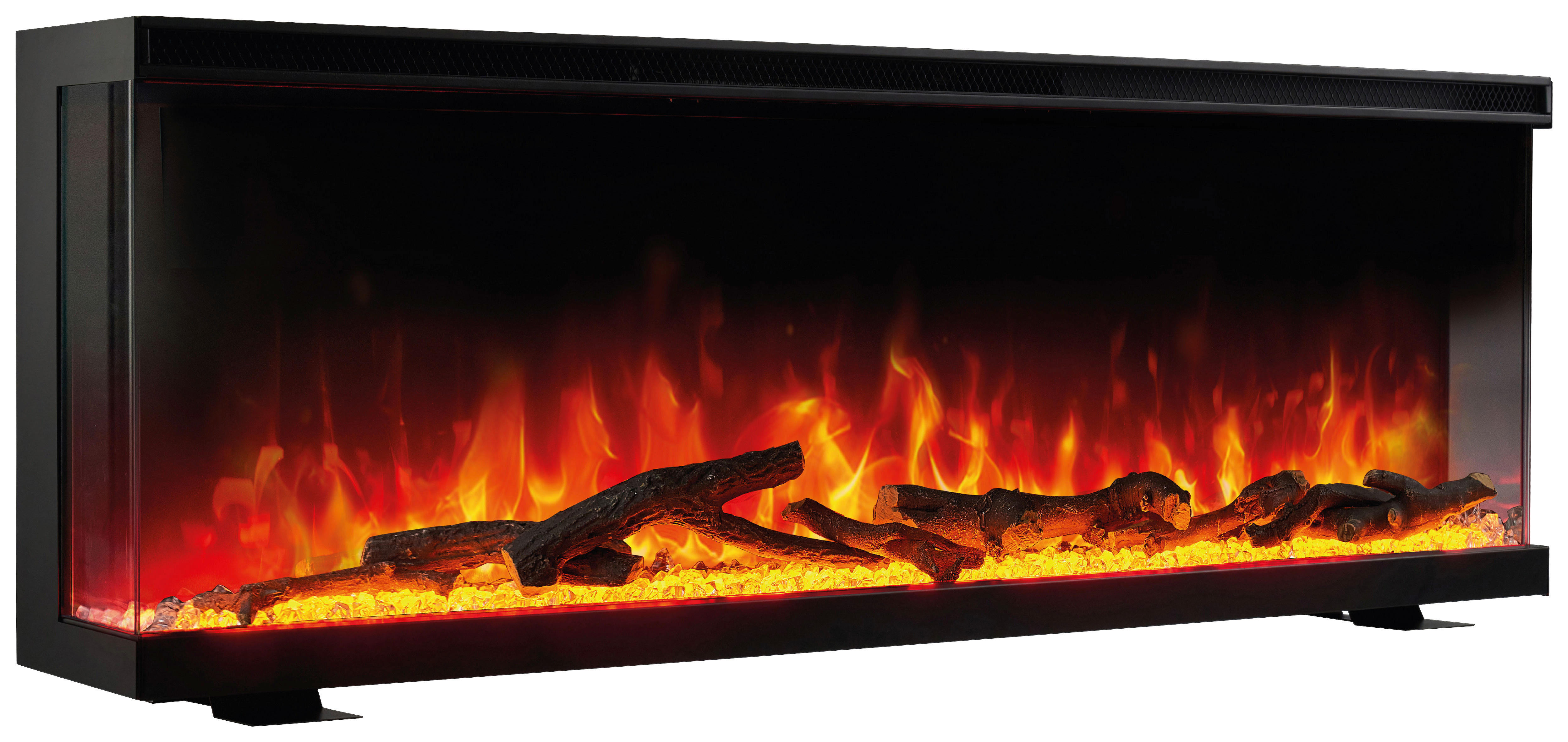 KAMINIO Elektrischer-Kamin LEA schwarz Metall B/H/T: ca. 127,5x43x20 cm ca. 1800 W LEA - schwarz (127,50/43,00/20,00cm) - KAMINIO