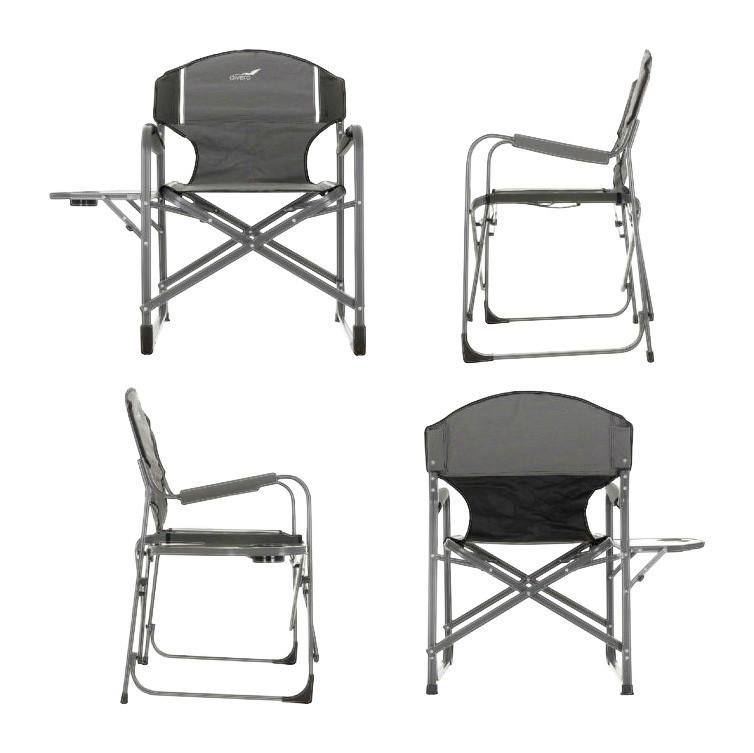 VCM Campingstuhl grau Alu B/H: ca. 51x87 cm Campingstuhl - grau (51,00/87,00cm) - VCM