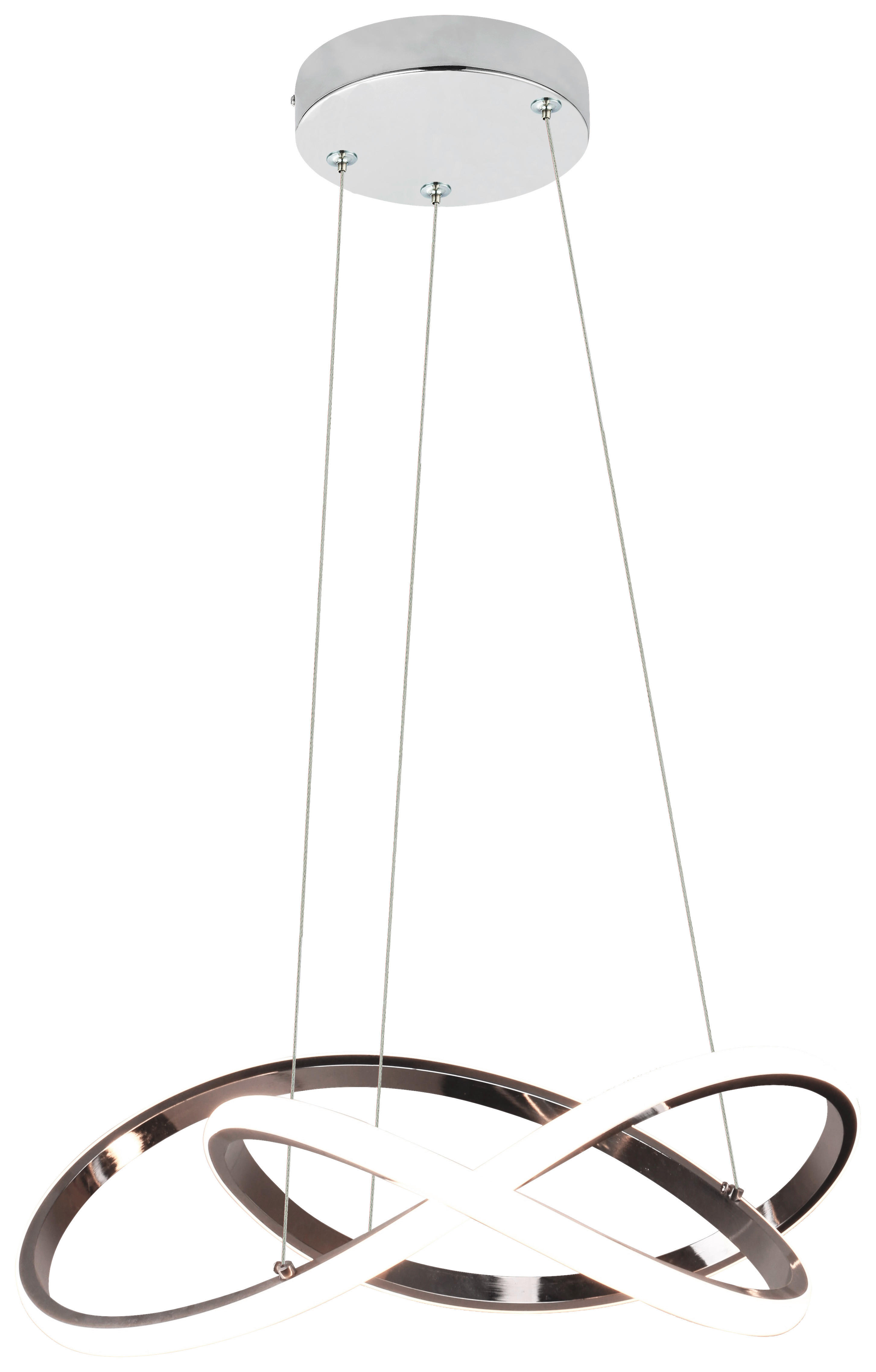 POCOline Pendelleuchte 5945961/00 Chrom klar Metall Acryl L/D: ca. 138x54 cm LED-Pendelleuchte_Dagmar - klar/Chrom (54,00cm) - POCOline