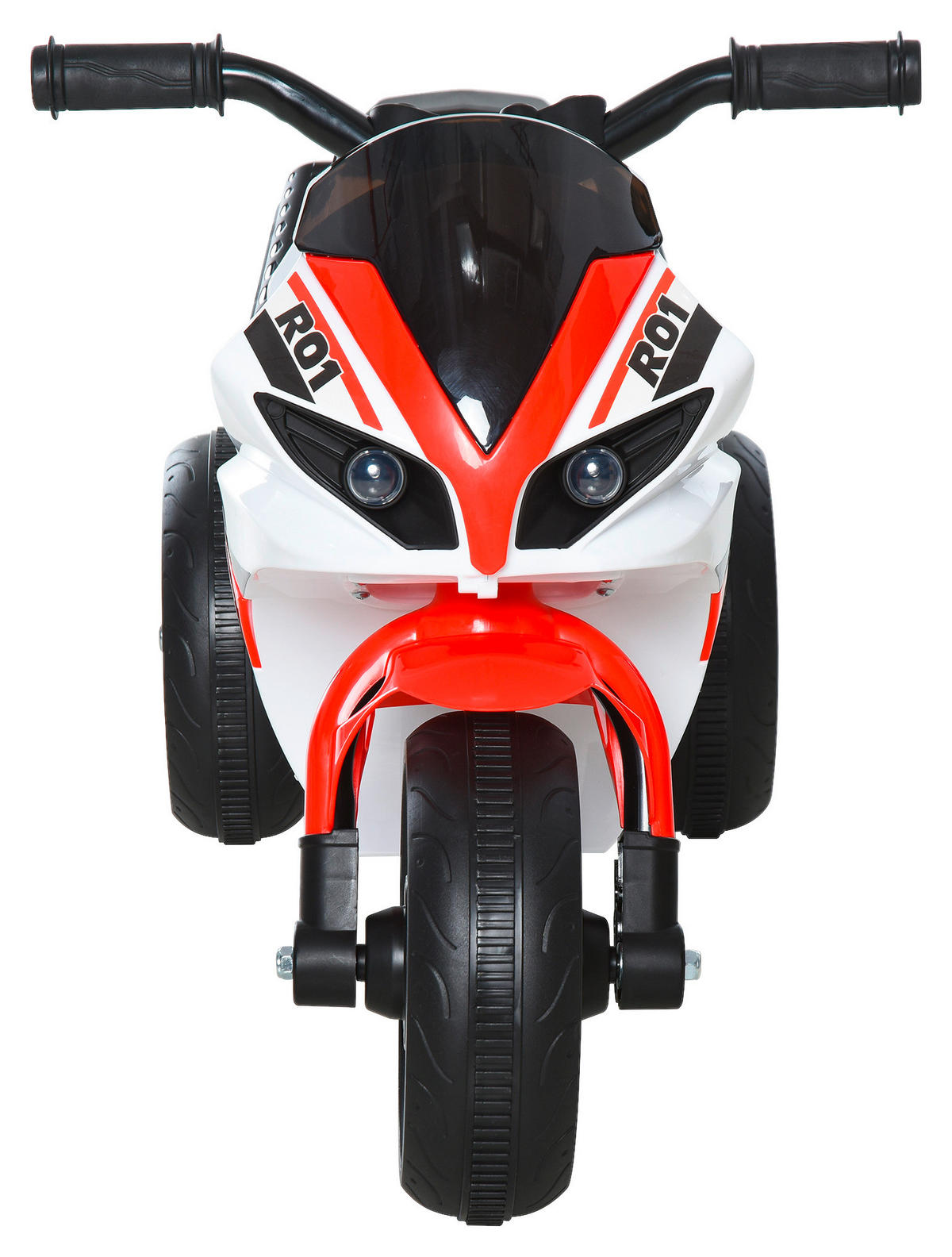 HOMCOM Kinder-Motorrad weiß B/H/L: ca. 39x48x74 cm Rutscherfahrzeug_Motorrad - weiß/rot (74,00/39,00/48,00cm) - HOMCOM