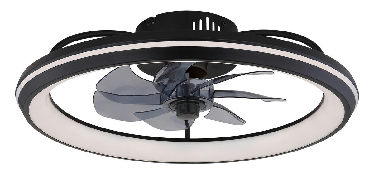 GLOBO Deckenventilator Rauch schwarz Opal H/D: ca. 14x50 cm max. 40 W CELESTE - schwarz/Opal (50,00/14,00cm) - GLOBO