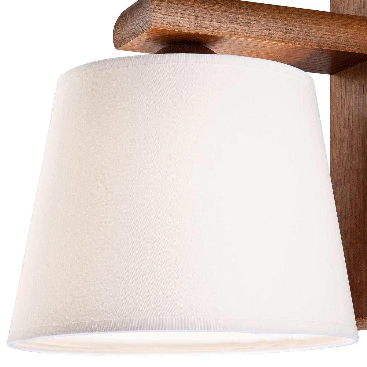 Lamkur Wandleuchte AIDA 36298 Eiche Holz Stahl Stoff H/L: ca. 24,5x20 cm E27 1 Brennstellen Aida - Eiche (20,00cm) - Lamkur