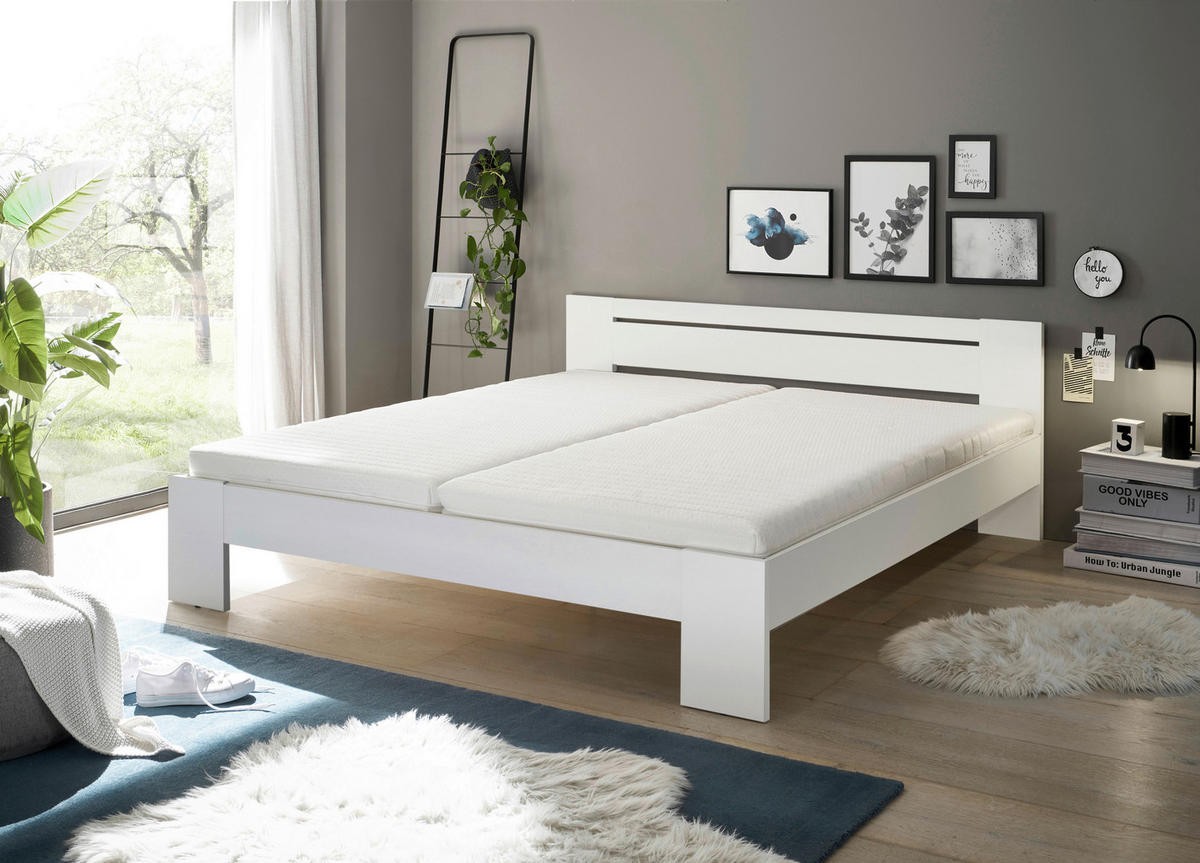 Futonbett Cannes weiß Liegefläche B/L: ca. 180x200 cm Cannes - weiß (185,00/71,00/204,00cm)